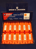 12 x Pairs of Spear & Jackson Bricklayer's Line Block Rubber L Shaped Brick Pin Orange