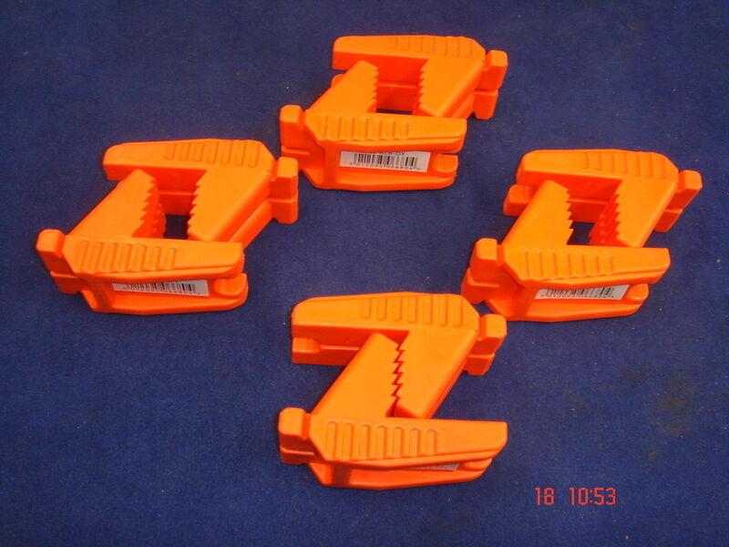 4 x Pairs of Spear & Jackson Bricklayer's Line Block Rubber Shaped Brick Orange