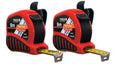 2 x Hultafors/Fisco BrickMate Tape Measure 8m Brick Block Courses 25mm Blade Metric Builders