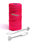 Barnwell 1000ft Braided Nylon String Line - Fluorescent Pink AND Pair of Footprint Line Pins