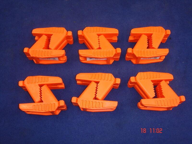 6 x Pairs of Spear & Jackson Bricklayer's Line Block Rubber Shaped Brick Orange