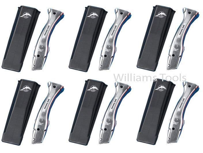 6 x Original Delphin Dolphin Knife Handle & Holster Carpet Fitters Knives Holder