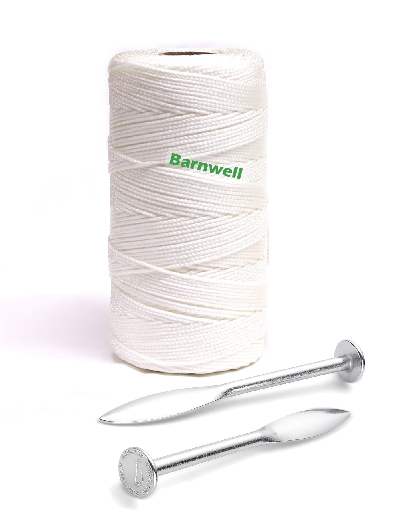 Barnwell 1000ft Braided Nylon String Line - White AND Pair of Footprint Line Pins