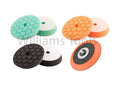 Flexipads 3 x Hex Logic 135mm 5.5'' & DA Backing Pads Kit Orange Green Black