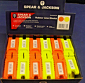 12 x Pairs of Spear & Jackson Bricklayer's Line Block Rubber Orange/Green