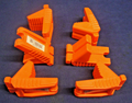 3 x Pairs of Spear & Jackson Bricklayer's Line Block Rubber Shaped Brick ORANGE