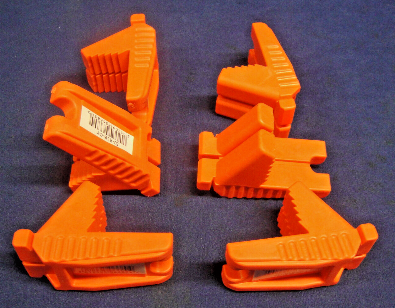 3 x Pairs of Spear & Jackson Bricklayer's Line Block Rubber Shaped Brick ORANGE