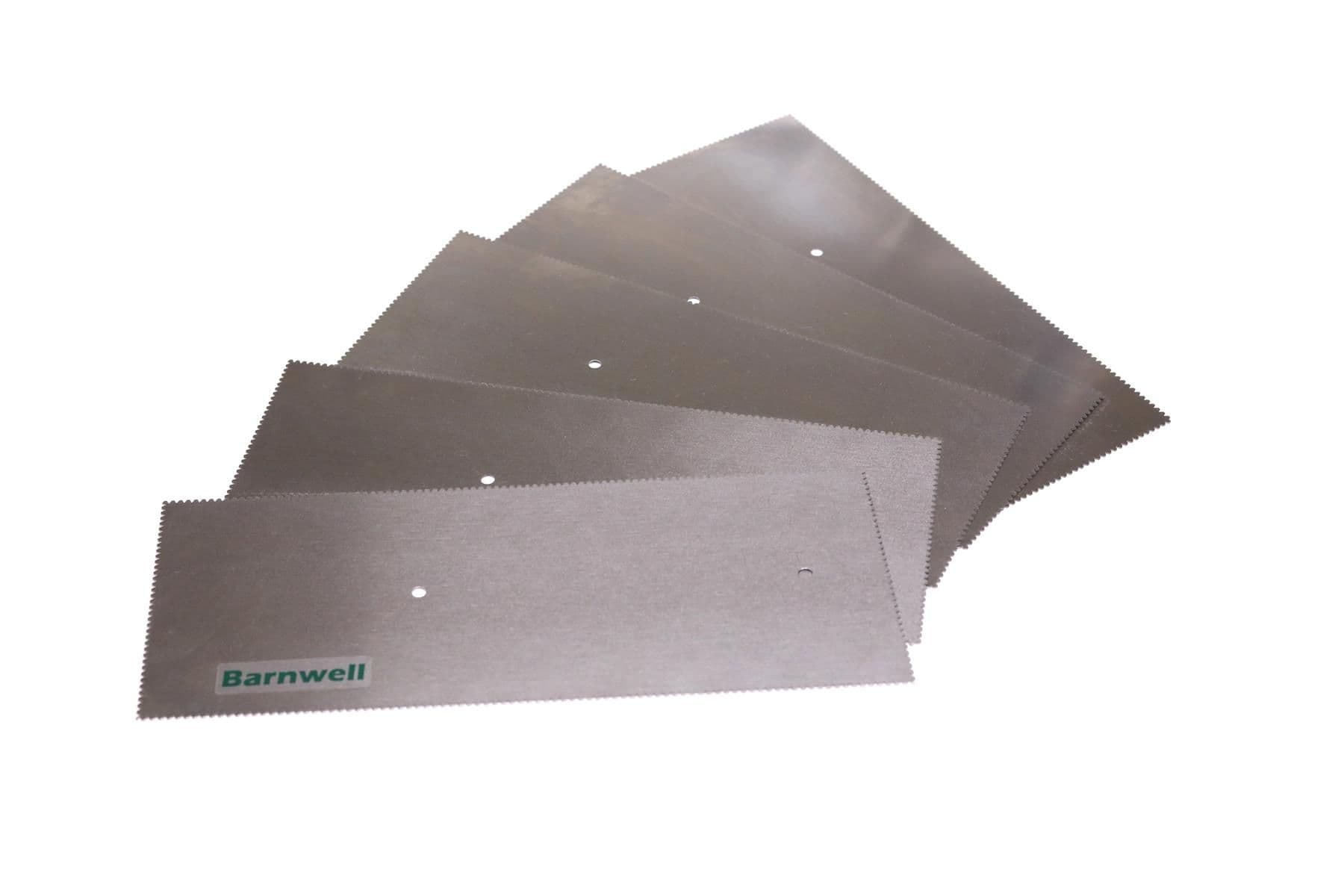 Barnwell 1.5mm Notched Adhesive Trowel Blade x 5
