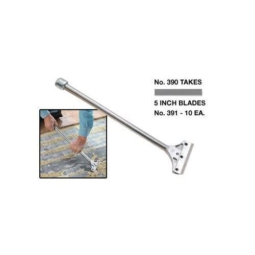 Crain 390 5'' 125mm Steel Handle Scraper Hand Floor Wall  22'' Long Ball Ended
