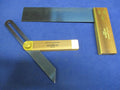 Joseph Marples Walnut Carpenters Try Square 9'' 19B & 20E Sliding Bevel 9''