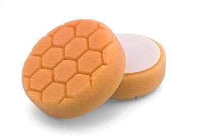 Flexipads Hex Groove Logic 4" 100mm Spot Pro-Detail Orange Medium Heavy Cuttting Pad