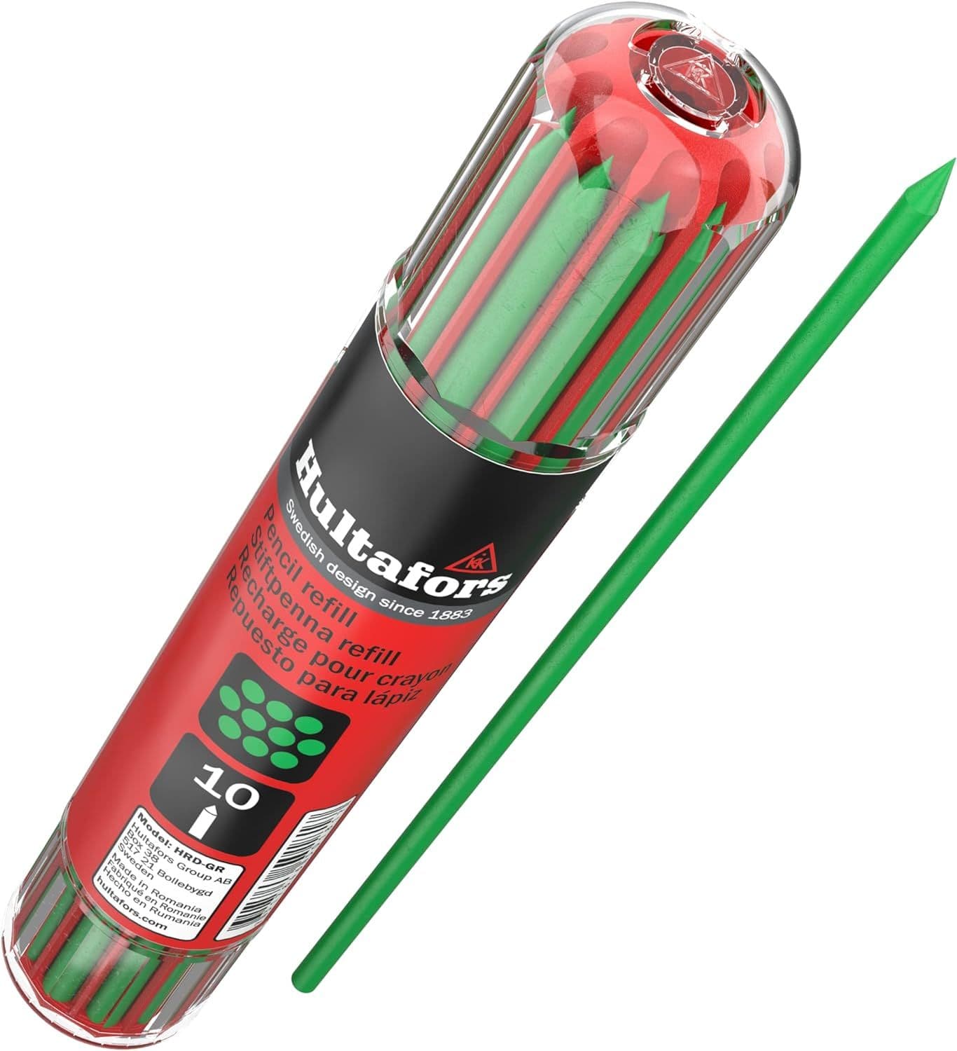 Hultafors Pack of 10 REFILL Green Lead Pencil G