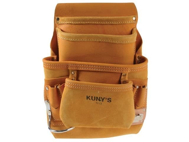 CLC Kunys AP-i933 Leather Carpenter's Nail & Tool Bag 10 Pocket Pouch Tiered Top Grain KUNAP-I933