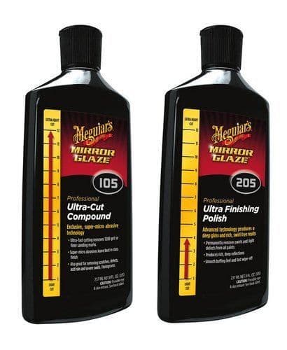 Meguiars Ultra Cut Cutting Compound 105 & 205 Ultra Finishing 8oz Polish Glaze