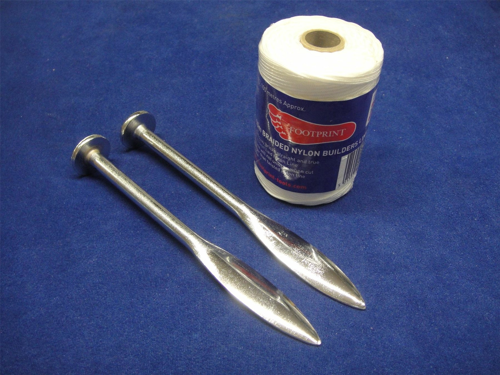 Footprint Pair of Line Pins AND 100m Braided Line Size B for Block Bricks